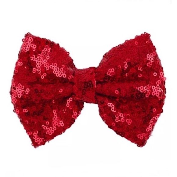 GAP Minnie Mouse Sequin Polka Dot Sweater & Sequin Hair Bow Size: LARGE - Picture 3 of 9